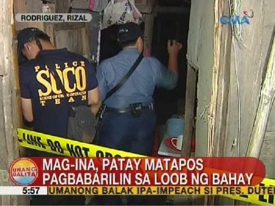 UB: Mag-ina, patay matapos pagbabarilin sa loob ng bahay