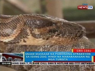 Snake massage na pamosong atraksyon sa isang zoo, hindi na mararanasan ng mga turista