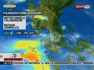 BT: Thunderstorm advisory