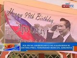 NTG: Ika-99 anibersaryo ng kaarawan ni dating Pres. Ferdinand Marcos, ginunita
