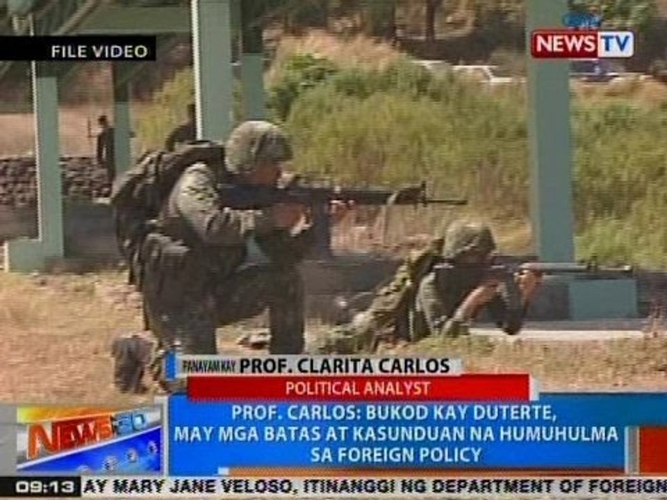 NTG: Panayam kay Prof. Clarita Carlos kaugnay sa mga komento ni Pres. Duterte sa Amerika