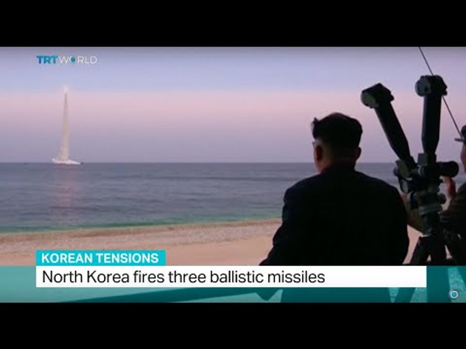 Korean Tensions: North Korea fires three missiles off east coast