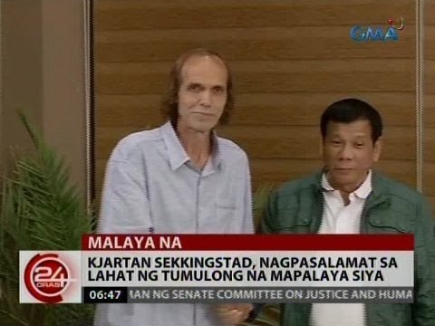 24 Oras: Kjartan Sekkingstad na pinalaya ng Abu Sayyaf nitong Sabado, nasa Maynila na