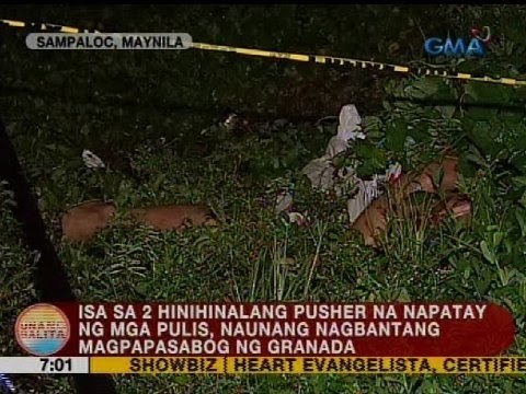 Isa sa 2 hinihinalang pusher na napatay ng mga pulis, naunang nagbantang magpapasabog ng granada