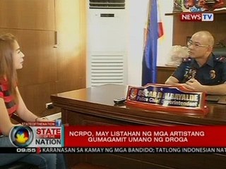 SONA: NCRPO, may listahan ng mga artistang gumagamit umano ng droga