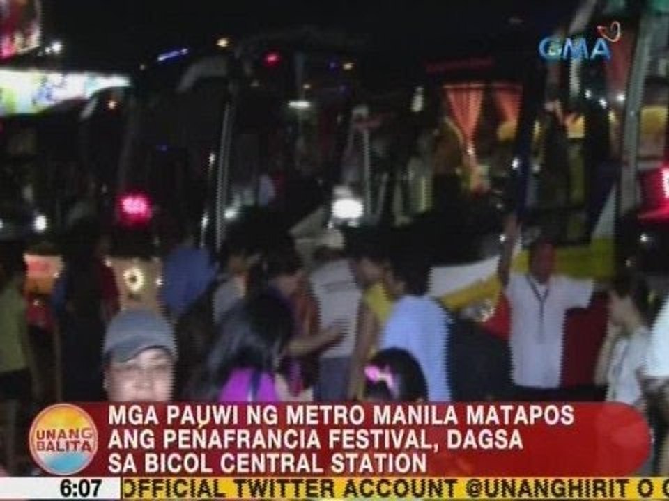 Ub Mga Pauwi Ng Metro Manila Matapos Ang Peñafrancia Festival Dagsa Sa Bicol Central Station 