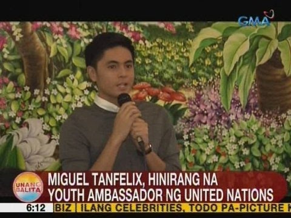 UB: Miguel Tanfelix, hinirang na youth ambassador ng United Nations