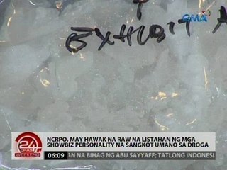 24 Oras: NCRPO, may hawak na raw na listahan ng mga showbiz personality na sangkot umano sa droga