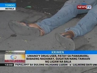 BT: Umano'y drug user, patay sa pamamaril