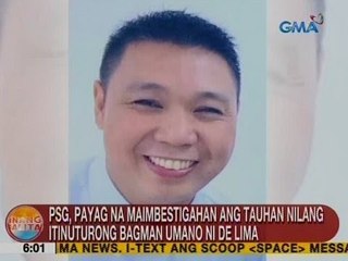 UB: PSG, payag na maimbestigahan ang tauhan nilang itinuturong bagman umano ni De Lima
