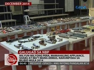 Milyun-milyong pera, mamahaling appliance, shabu at iba't ibang armas, nakumpiska sa Bilibid