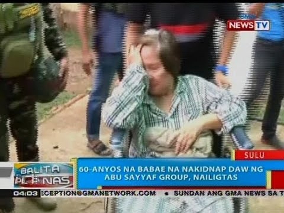 BP: 60-anyos na babae na nakidnap daw ng Abu Sayyaf group, nailigtas