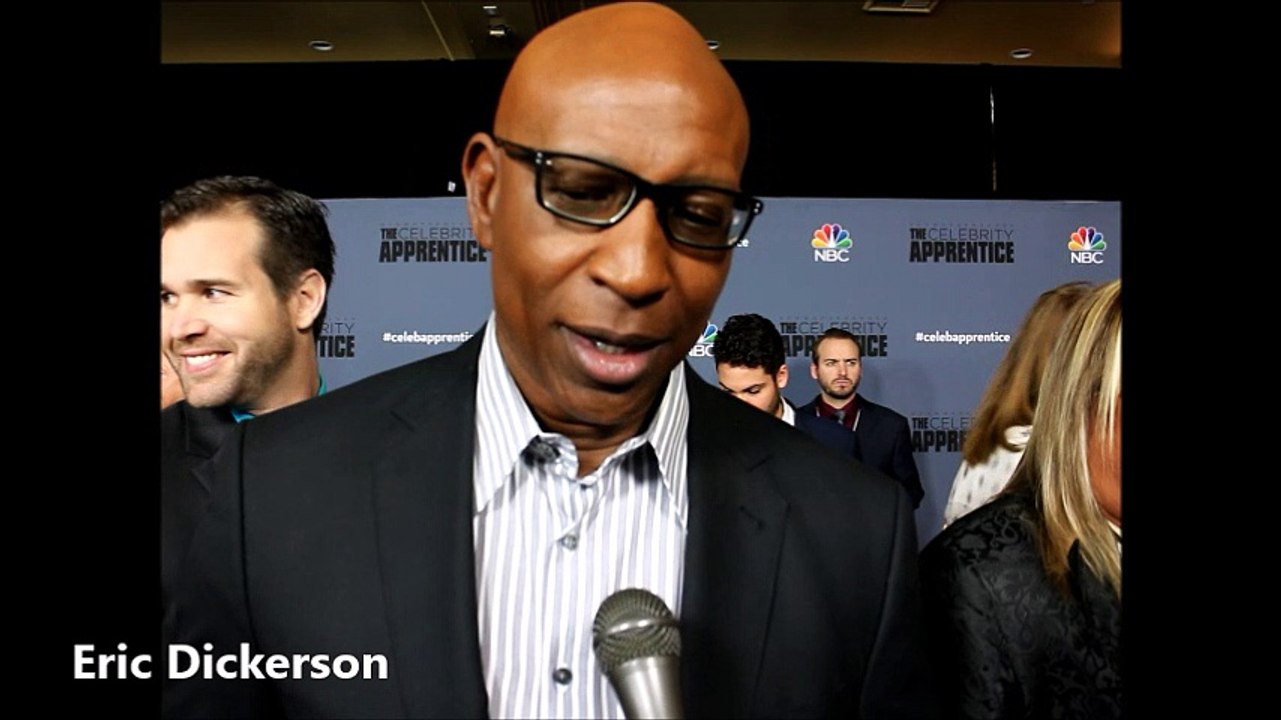 Eric Dickerson of The New Celebrity Apprentice with Arnold Schwarzenegger