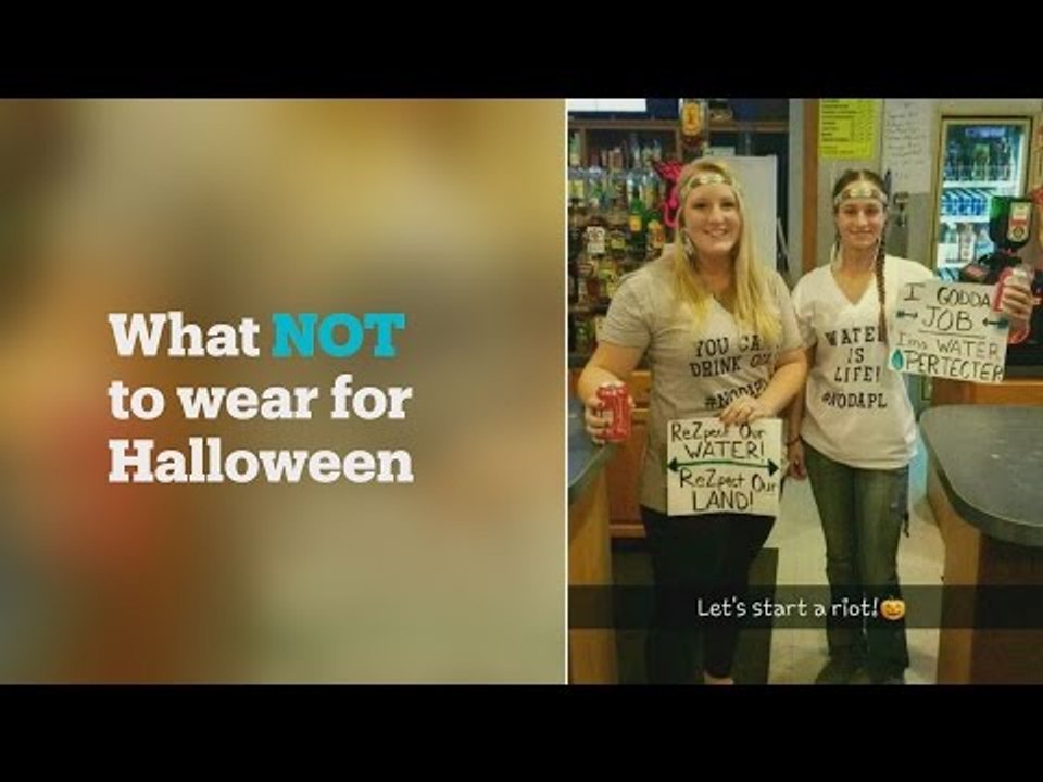 Halloween costumes mock Native pipeline protesters