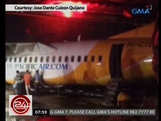 24 Oras: Eroplano ng Cebu Pacific, nasunog ang gulong