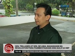 24 Oras: Sen. Trillanes at Sen. De Lima, maghahain ng resolusyon para paimbestigahan ang gulo sa NBP