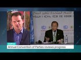 UN chief Ban Ki-moon addresses climate change conference