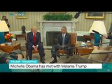 Donald Trump meets US President Barack Obama