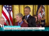 US Medal Of Freedom: Obama gives 21 people highest civilian award