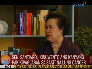 UB: Sen. Santiago, ikinuwento ang kanyang pakikipaglaban sa sakit na lung cancer