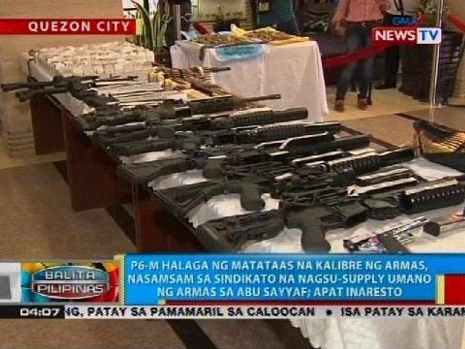 P6-M halaga ng matataas na kalibre ng armas, nasamsam sa sindikato