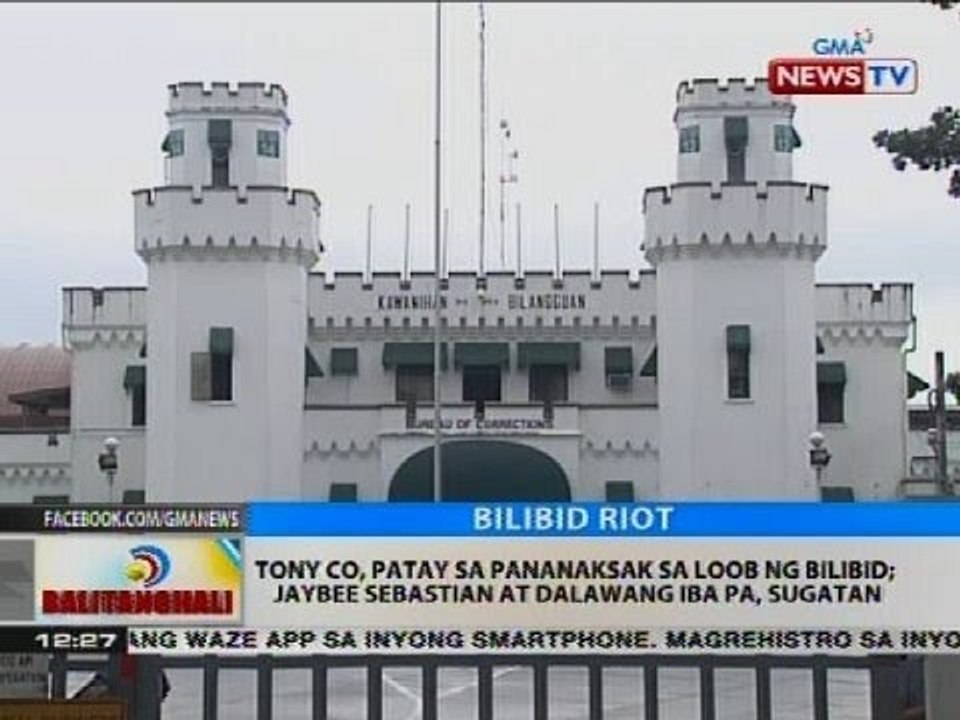 Tony Co, patay sa pananaksak sa loob ng Bilibid; Jaybee Sebastian at dalawang iba pa, sugatan