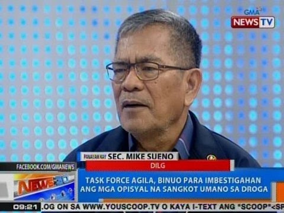 NTG: Task Force Agila, binuo para imbestigahan ang mga opisyal na sangkot umano sa droga