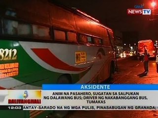 BT: 6 na pasahero, sugatan sa salpukan ng dalawang bus