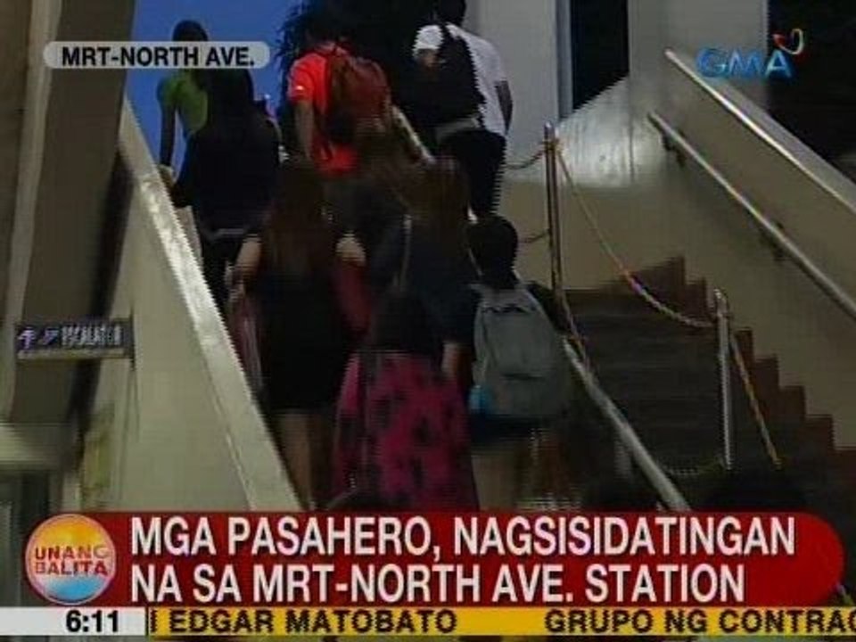 UB: Mga pasahero, nagsisidatingan na sa MRT-North Avenue Station
