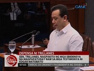 Sen. Trillanes, nagpakita ng mga ebidensya na magpapatunay raw sa mga testimonya ni Matobato