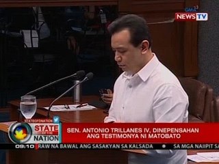 SONA: Sen. Trillanes, dinepensahan ang testimonya ni Matobato