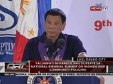 Talumpati ni Pangulong Duterte sa National Biennial Summit on Women and Community Policing