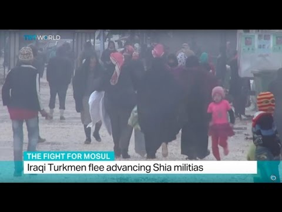 The Fight For Mosul: Iraqi Turkmen flee advancing Shia militias