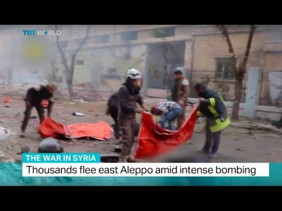 The War In Syria: Thousands flee east Aleppo amid intense bombing