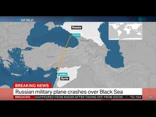 Russian warplane carrying 91 people crashes over Black Sea
