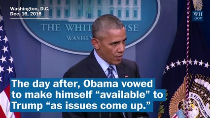 Obama and Trump have had their ups and downs since the election