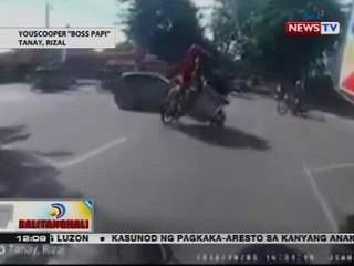 BT: Tricycle, tumagilid matapos iwasan ang isang kotse sa intersection