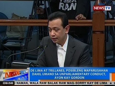 NTG: De Lima at Trillanes, maaaring maparusahan dahil sa 'unparliamentary conduct'
