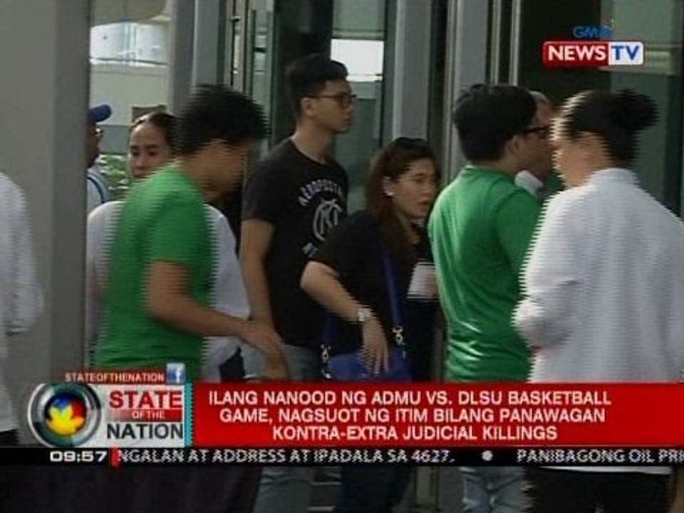 SONA: Ilang nanood ng ADMU vs. DLSU game, nagsuot ng itim bilang panawagan kontra-EJK