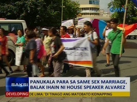 SAKSI: Panukala para sa same sex marriage, balak ihain ni House Speaker Alvarez