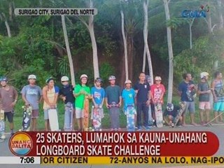 UB: 25 skaters, lumahok sa kauna-unahang Longboard Skate Challenge sa Surigao City