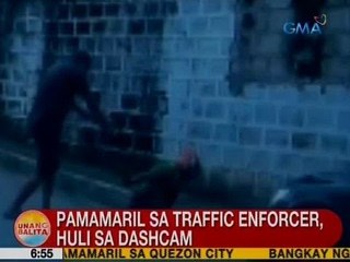 UB: Pamamaril sa traffic enforcer sa QC, huli sa dashcam