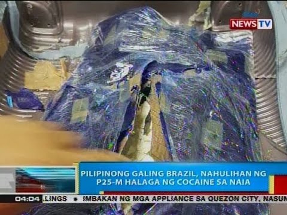 BP: Pilipinong galing Brazil, nahulihan ng P25-M halaga ng cocaine sa NAIA