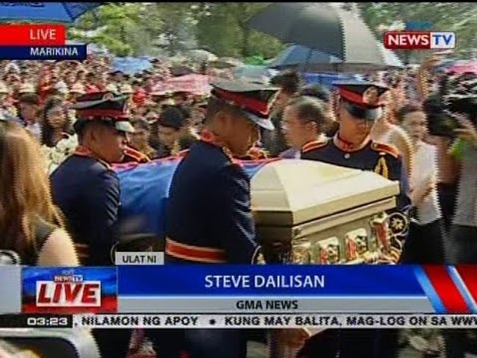 NTVL: Convoy ng namayapang si sen. Santiago, nasa Loyala Memorial Park na