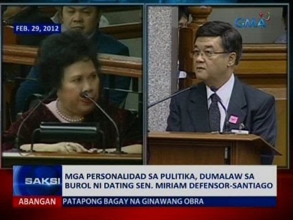 SAKSI: Mga personalidad sa pulitika, dumalaw sa burol ni Sen. Santiago