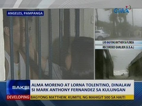 SAKSI: Alma Moreno at Lorna Tolentino, dinalaw si Mark Anthony Fernandez sa kulungan