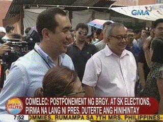 UB: Comelec: Postponement ng Brgy-SK polls, pirma na lang ng Presidente ang kulang
