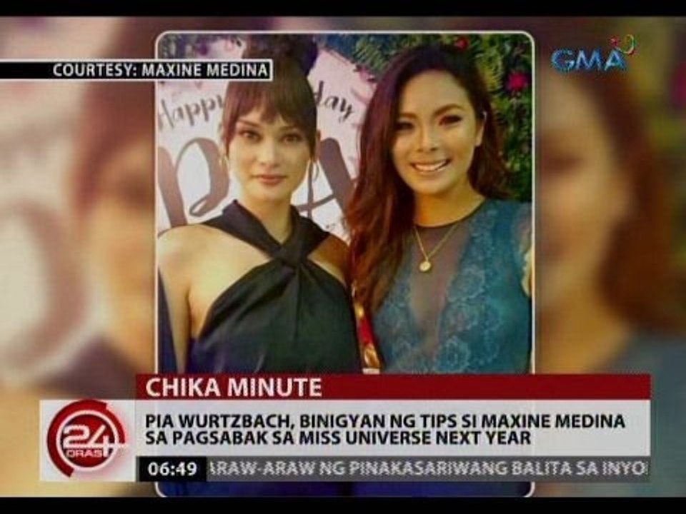 Pia Wurtzbach, binigyan ng tips si Maxine Medina sa pagsabak sa Miss Universe next year