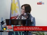 SONA: Sen. De Lima, muling binira si Pres. Duterte sa harap ng mga estudyante