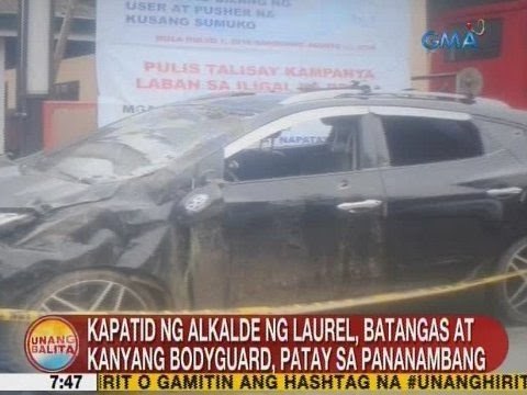 UB: Kapatid ng alkalde ng Laurel, Batangas at kanyang bodyguard, patay sa pananambang
